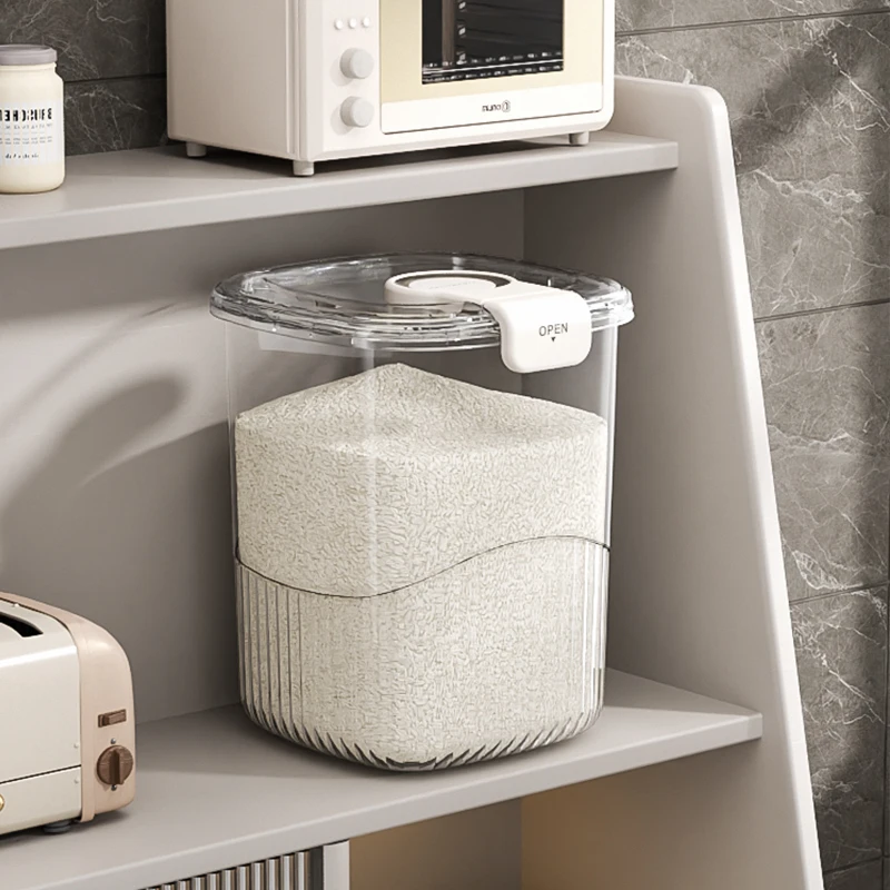 kitchen Pantry Organization Flour Bulk Grain cereals Bin Dispenser Dry Food Rice Airtight Food Storage Container