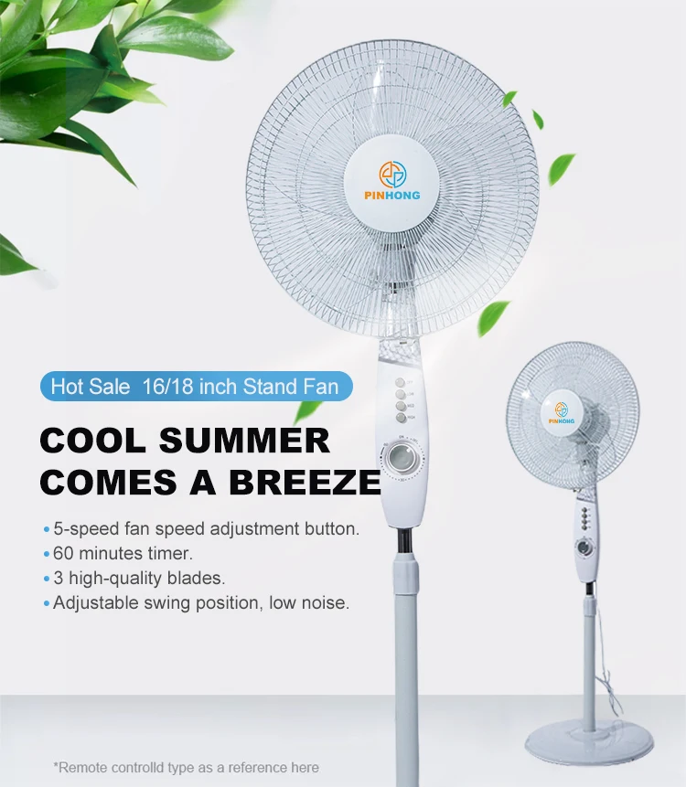 Летний Лидер продаж Электрический металлический вентилятор с подставкой 16 18 дюймов колебанием