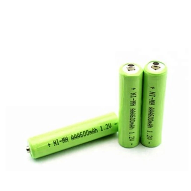 
High Quality RC Batteries Pack 4.8v Nimh AAA 600mAh 1.2V Ni-mh Rechargeable Battery 