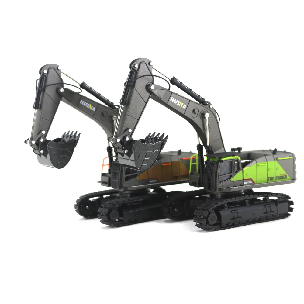 New Huina 1721 1:50 Scale Full Alloy Excavator Static Model Engineering Vehicle Diecast Toys Kids Gifts