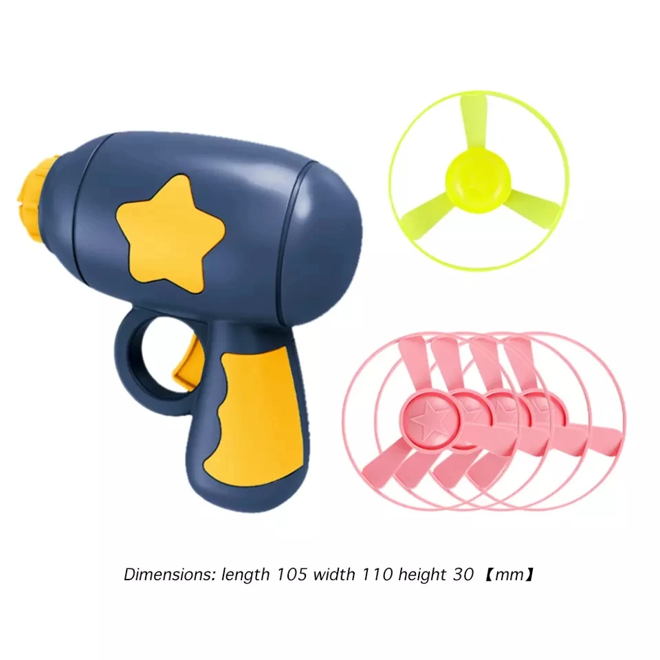 Pet Interactive Toys Flying Saucer Gun Luminous Flying Bamboo Dragonfly Training Play Pet Cats Dogs Exercise Toys