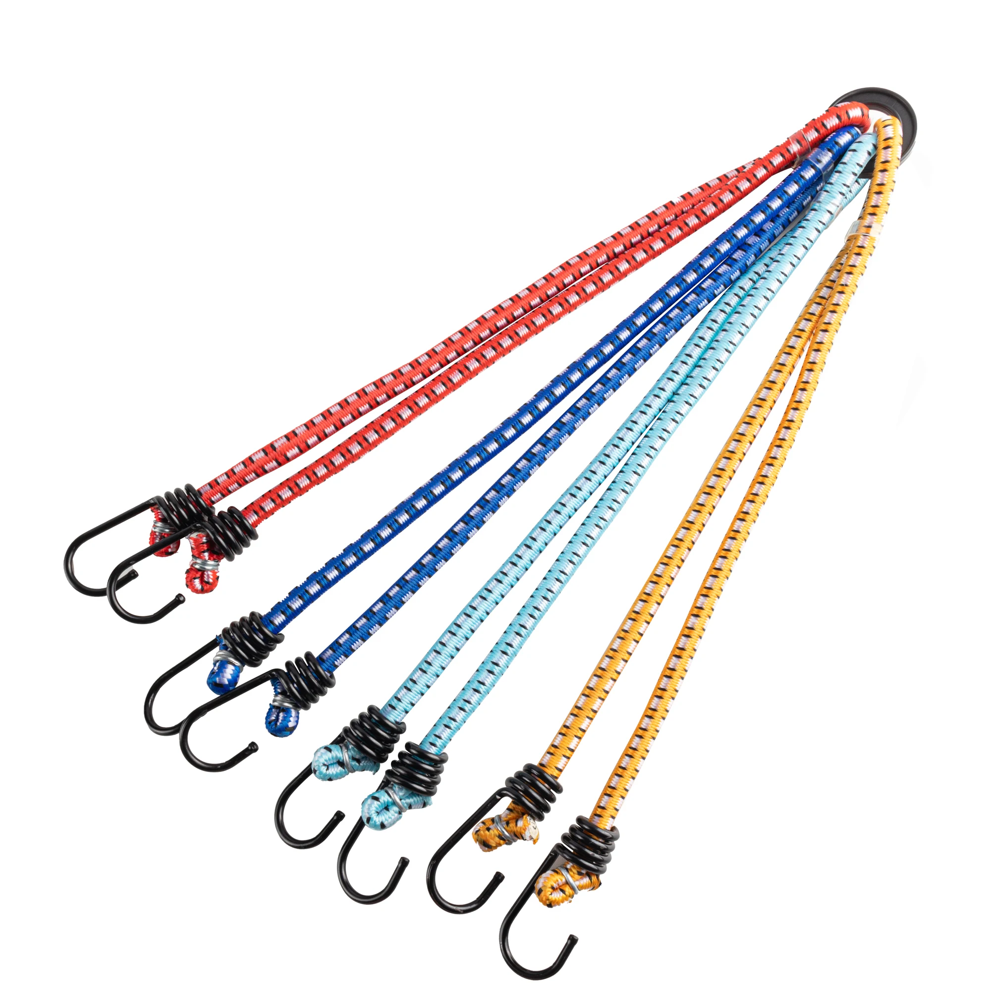 rubber elastic latex stretch ring bungee cord with plastic hooks