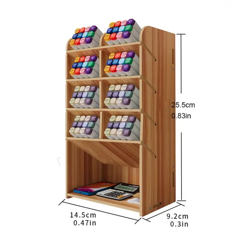 Office Supplies/Desk Organizer Set with Desktop Leather Writing Pad File Paper Tray Magazine Folder Pen Sticky Note Holder