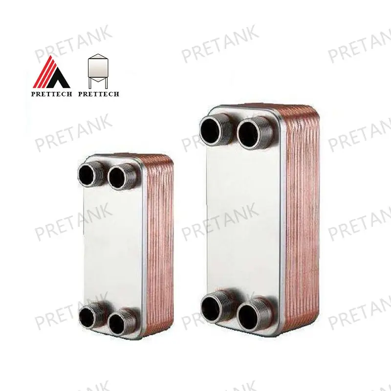 18KW Heat Surface Area 0.8M2 SS316 Brazed Plate Heat Exchanger For Heat Pump Evaporator