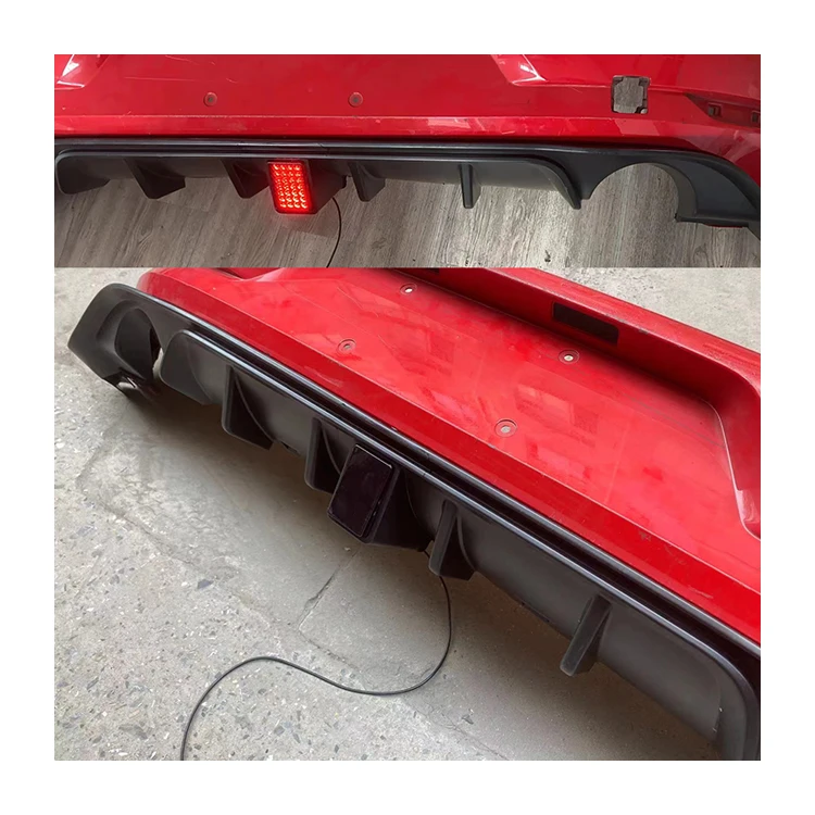 Auto Tuning Upgrade Bodykit Plastic Carbon Fiber TCR Style Rear Led Lip Bumper Diffuser for VW Golf 7.5 MK7.5 up to GTI