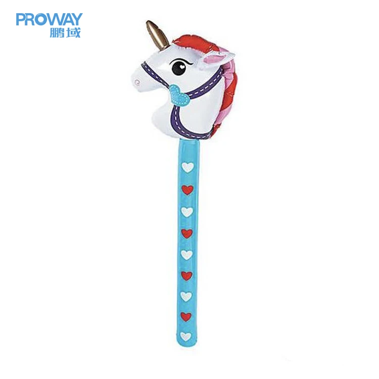 Wholesale Custom Inflatable Animal Stick Giraffe PVC Children Toy Head Long