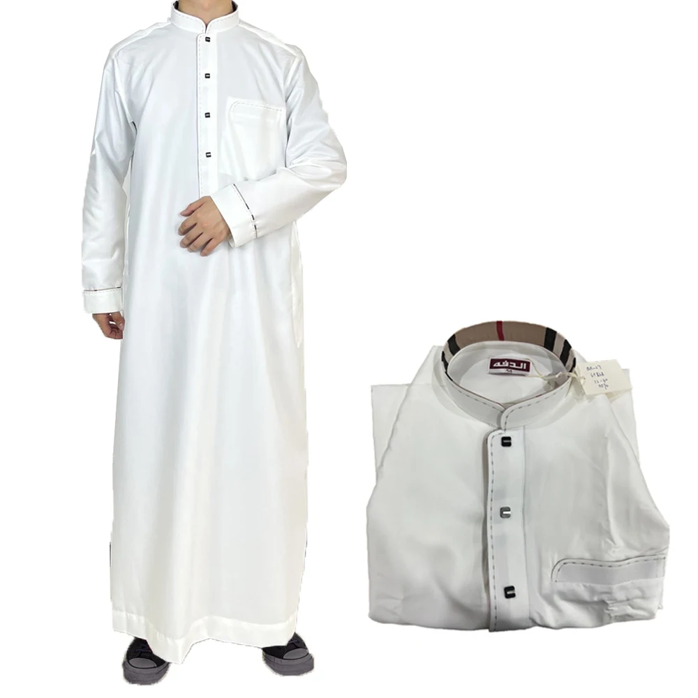 latest uomo morocco wedding men white kurta aniti static fabric arabic khaleeji jalabiya pajama arab design thobe for men