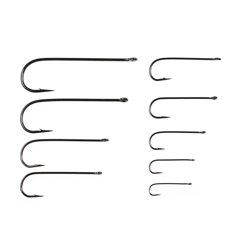 50PCS Aberdeen Long Shank Fish Hook Saltwater Fresh Water Fishing Hooks Sabiki Rig Streamer Fly Hook Size 10 4 2 2/0 3/0