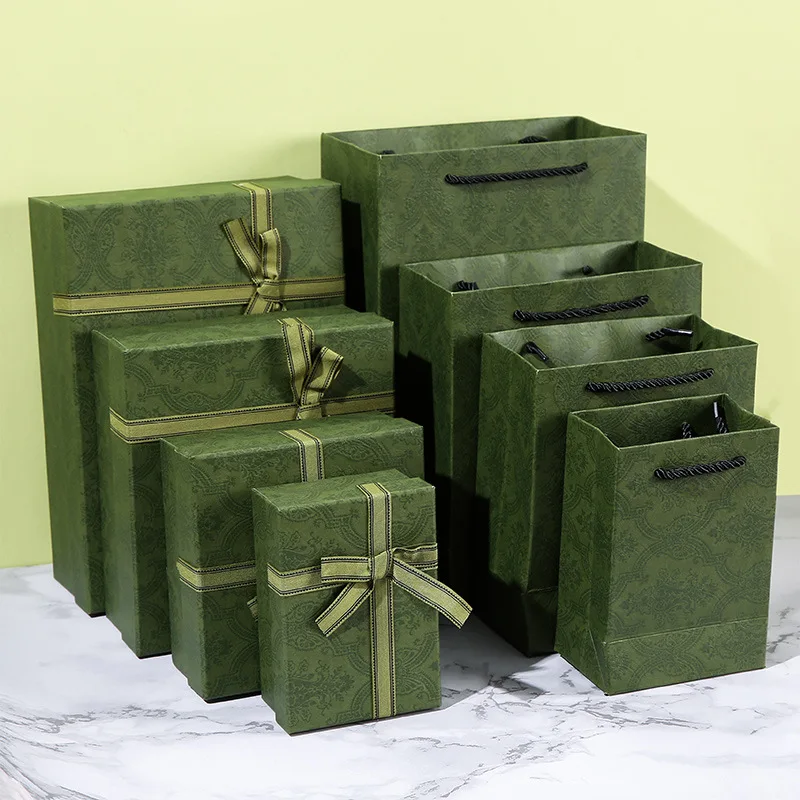 Wholesale Hot Selling Latest Fashion Design Green Paper Gift Packaging Boxes for Skincare