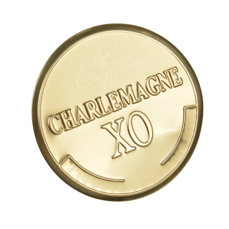 Custom Aluminum Embossed Bottle Label Metal Logo Wine Metal Sticker Metal Wine Label