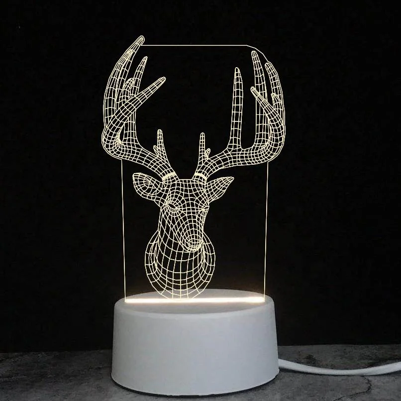 Home Decor Wholesale Custom Acrylic Team Logo Base USB Touch + Remote LED Night Light 3D Illusion Table Lamp Gift lights