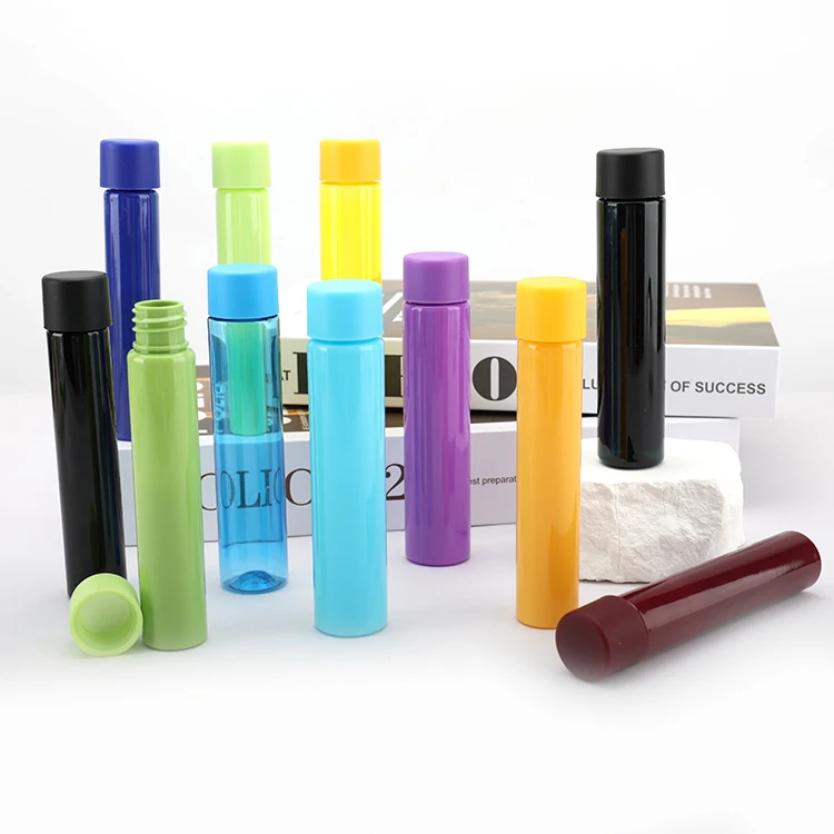 Popular Selling Screw Top 22*115MM PET Material Plastic Child Resistant Tube with Lid