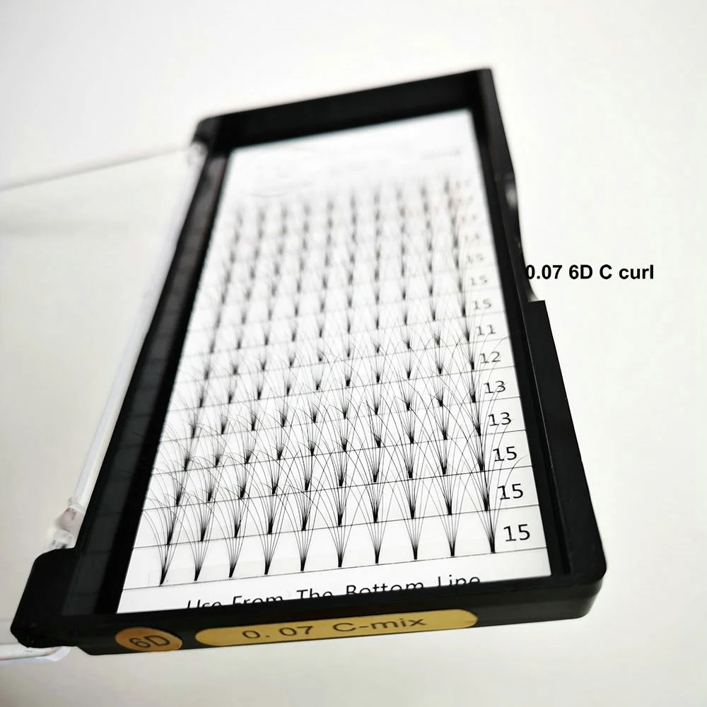 
Short Long Stem Korea PBT Material 3D 4D 5D 6D 0.07 0.1 Silk Pre made Volume fans Eyelash Extensions 