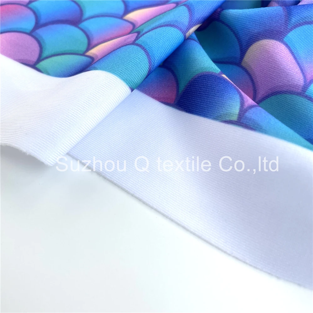 High Elastic Excellent Quality 86% Polyester 14% Spandex Digital Custom Printing Swim Lycra Fabric
