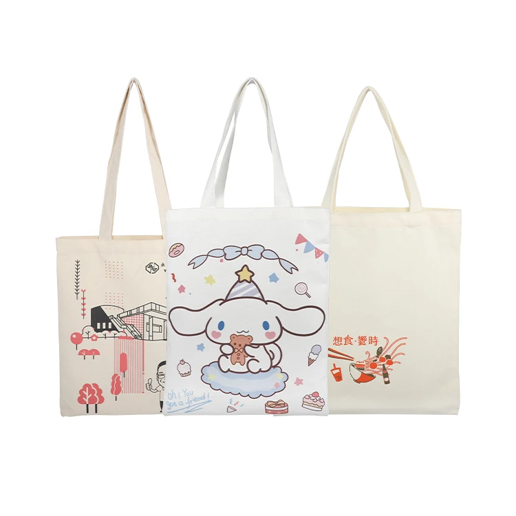 Customized recyclable colorful printing OEM cotton tote canvas shopping bag
