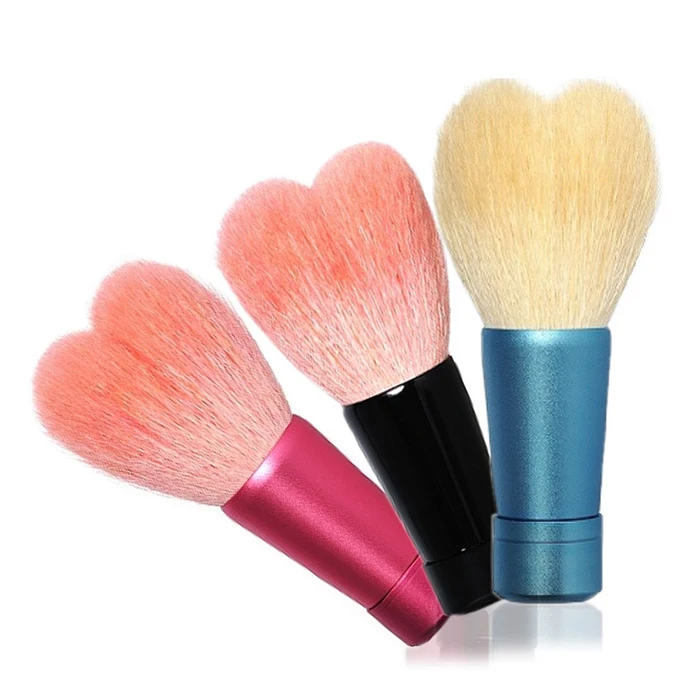 Japanese heart shaped 3D natural hair scrub face cleasing brush