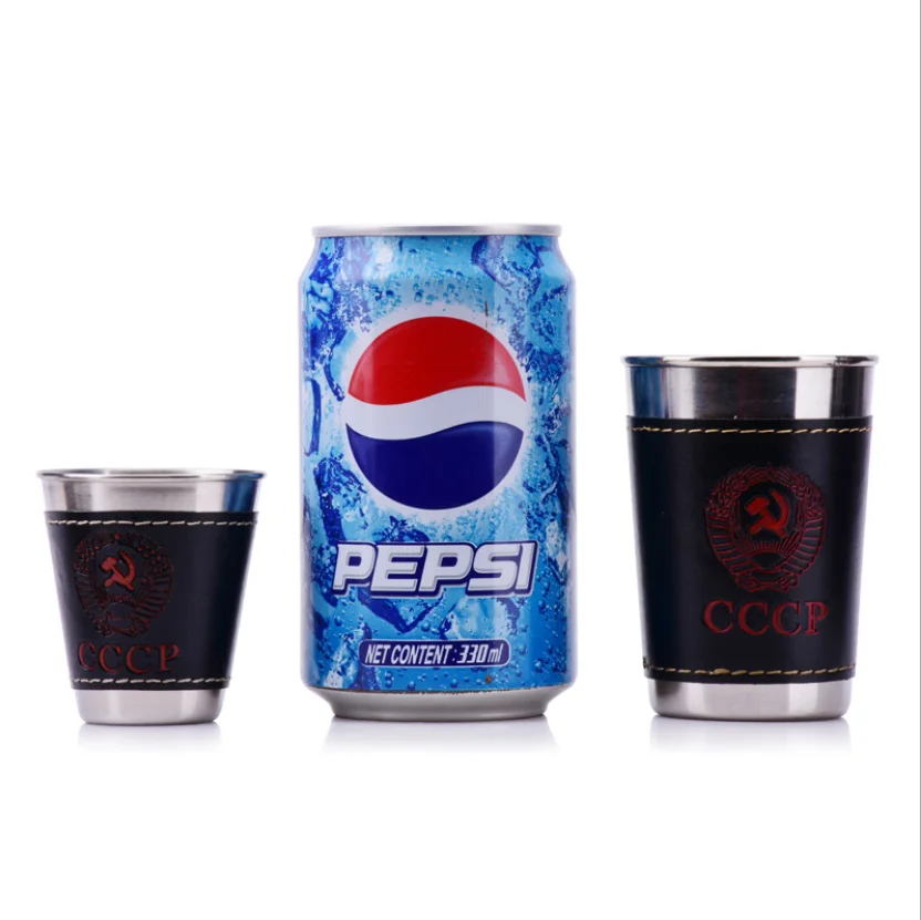 hot selling 4pcs a set 70ml  stainless steel wine glass shot glass cup with leather bag