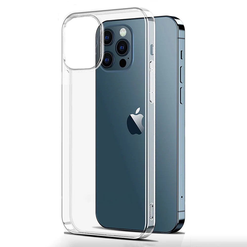 Новый чехол прозрачный противоударный мягкий чехол из ТПУ прозрачный чехол для Apple iPhone 14 13 12 mini 11 Pro Max