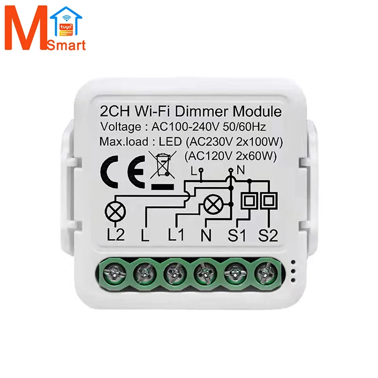 Google Assistant Alexa Tuya Zigbee 3.0 Dimmer Smart Switch Module Controller 2 Way Remote Control Smart Light Switch Relay