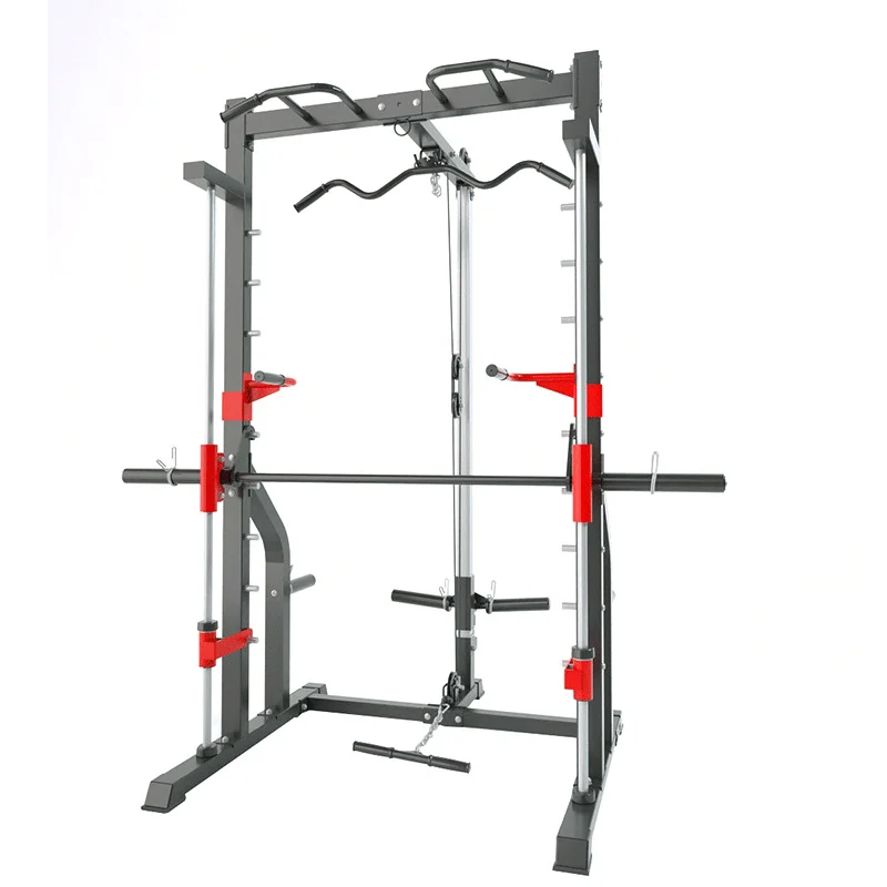 Comprehensive Strength Training Fitness Equipment Half Rack Power Cage Home Gym Multi Functional Smith Machine Squat Rack
