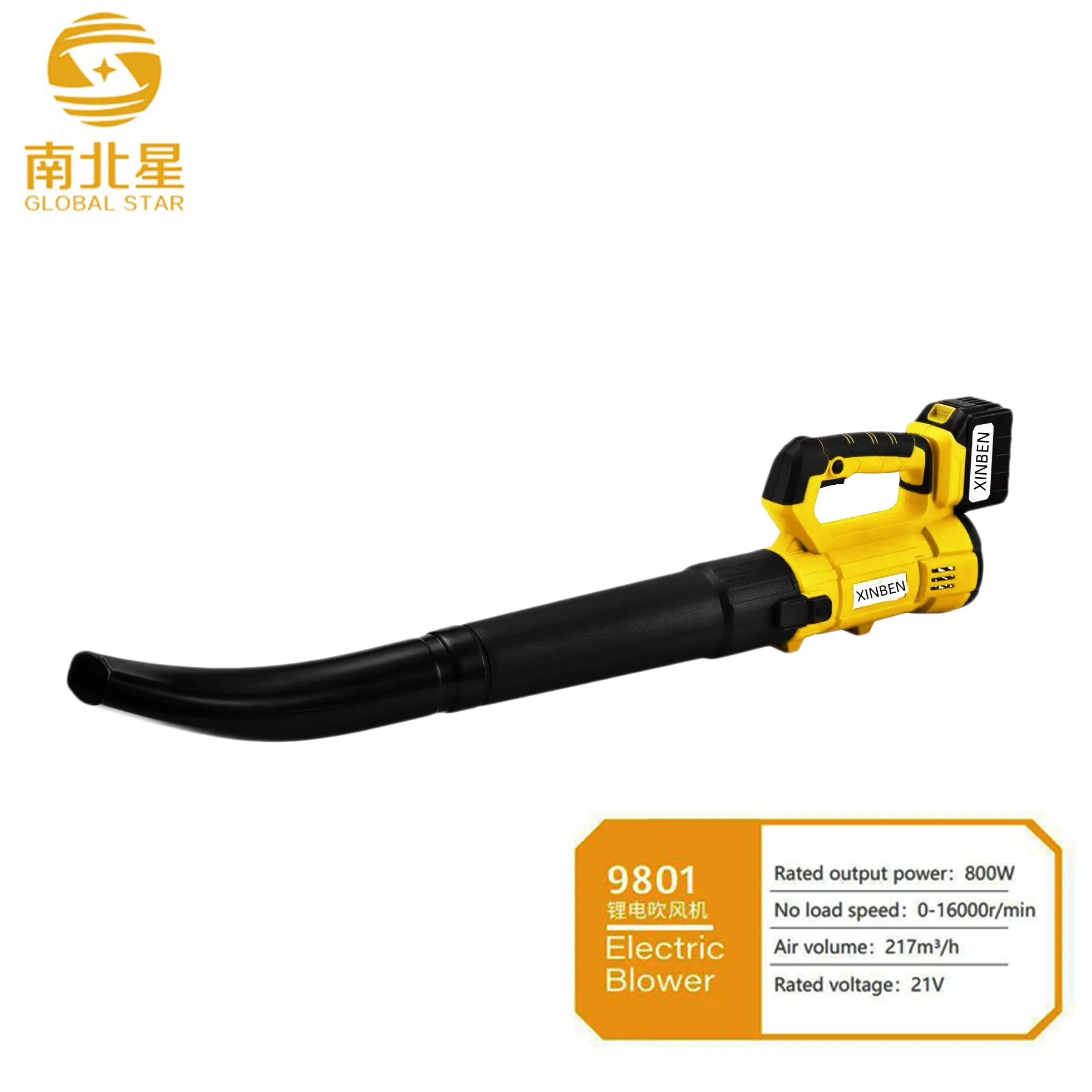 9801 Model Portable Garden cordless 21V Lithium Battery Cordless Blower speed control air leaf blower handheld wireless blower
