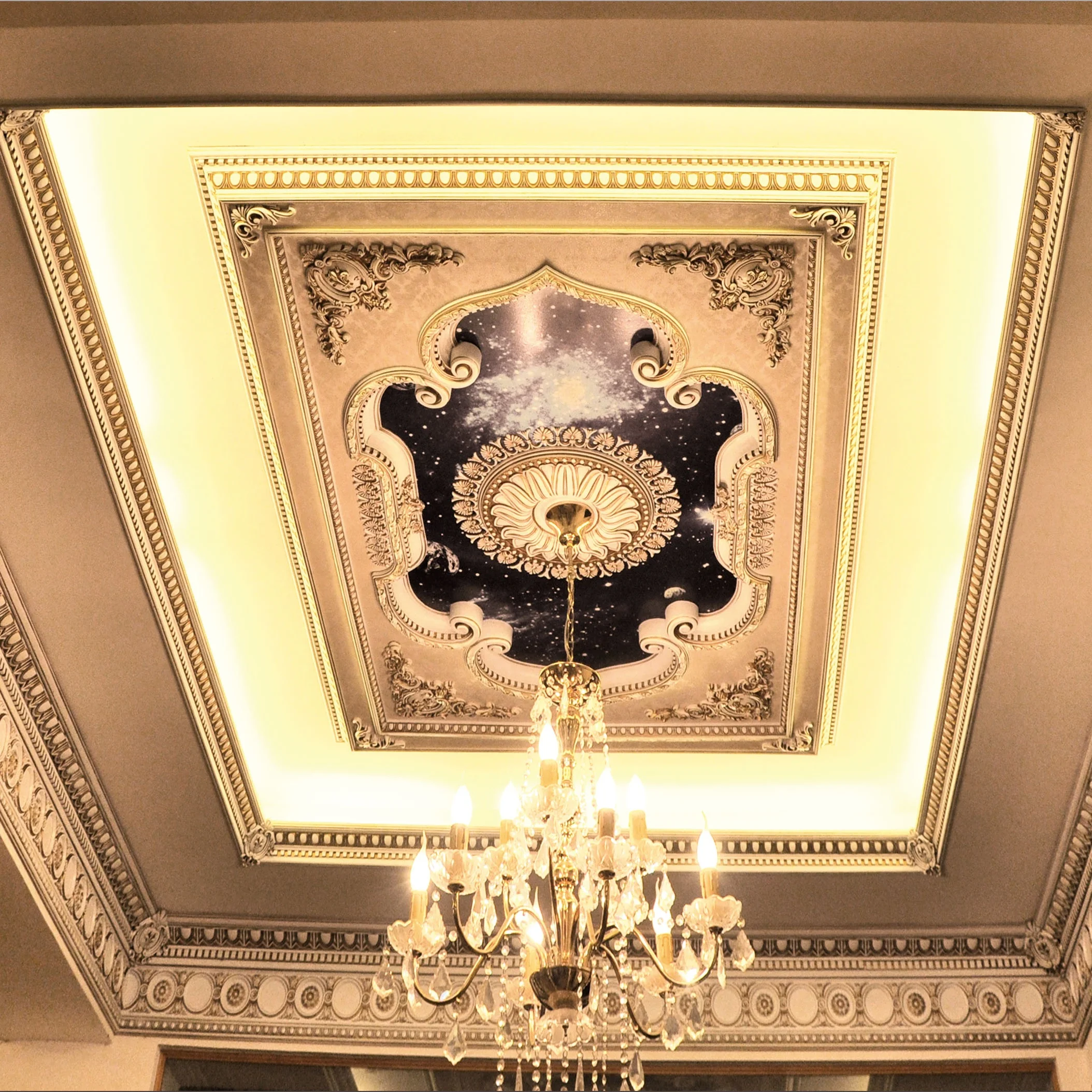 Banruo Fashion Decorative Concrete Ceiling Panel Artistic Ps Ceiling Wall Panel For Home Decoration