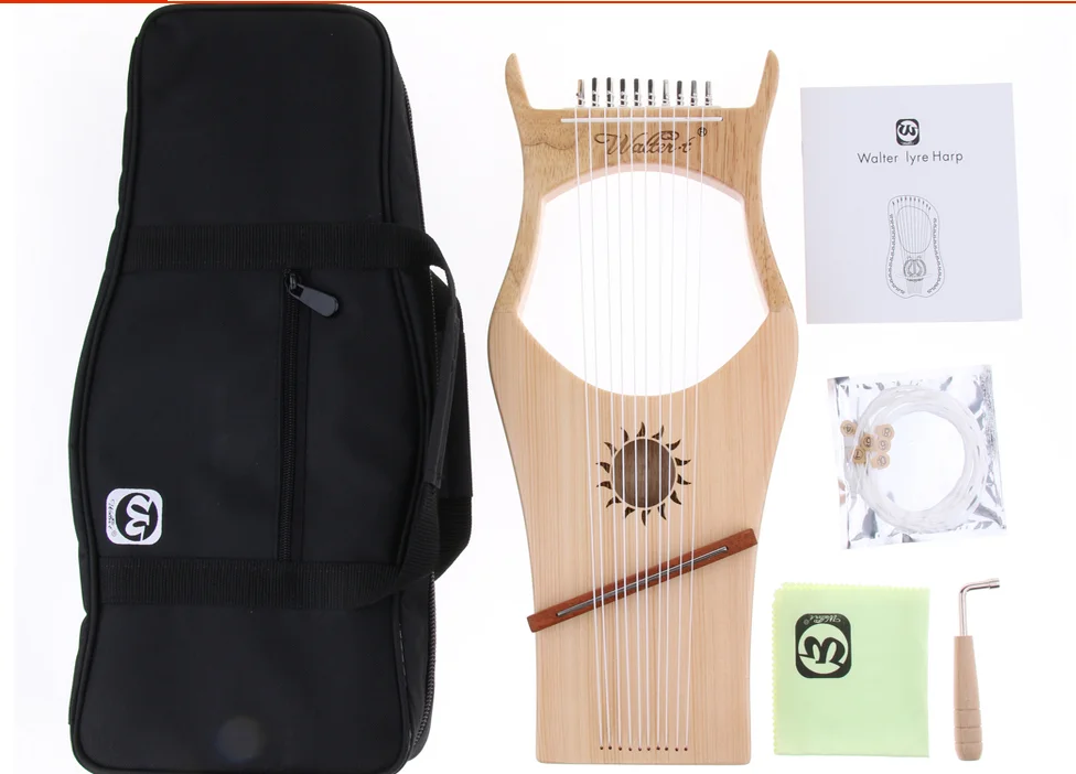 Walter high Quality 10 strings Lyra Harp for Wholesale with Mahogany