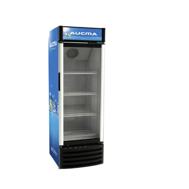 High Quality Beverage Display Cabinet With Light Box Vertical Glass Display Cabinet Beverage Cooler