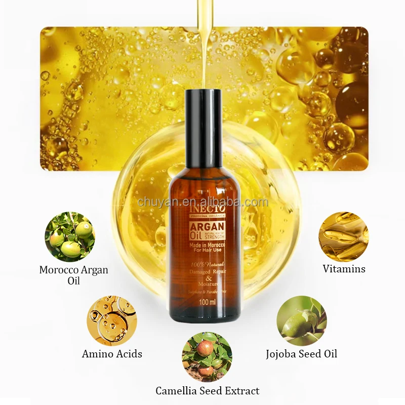 2023 Organic Natural Moroccan Argan Oil Essence INECTO Hair Serum Rich in VItamins Amino Acids Anti Hair Dryness