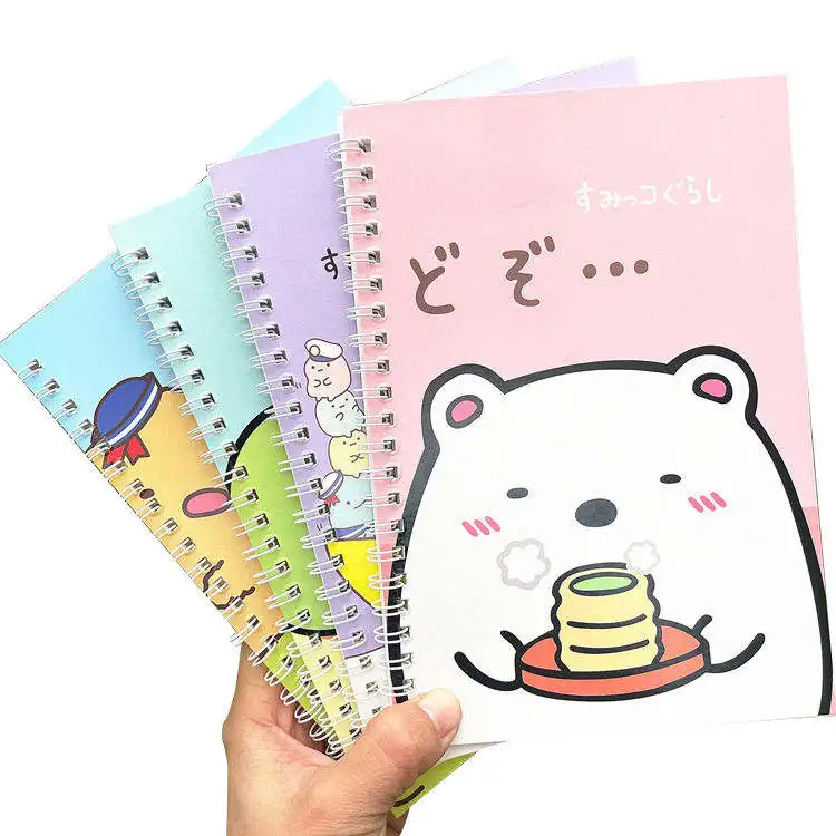 Cute Cartoon Coil Student Korea Creative Stationery Spiral Notebook Animal Small Fresh Portable Notepad