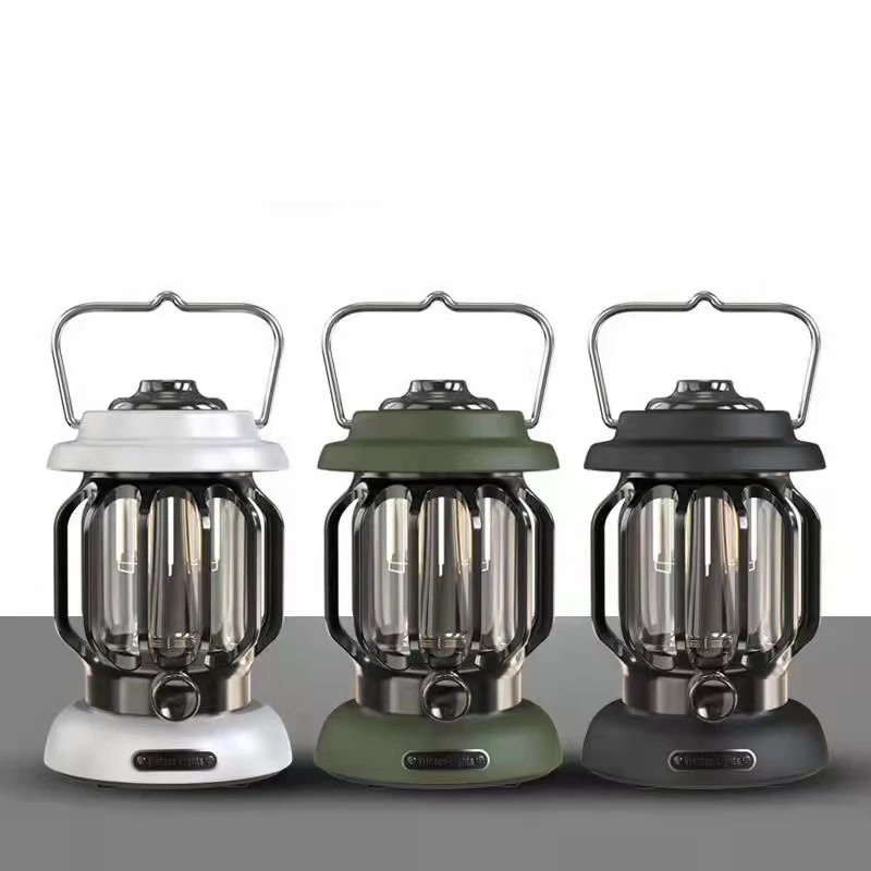 Outdoor Waterproof LED Camping Lantern Lights Lithium USB Rechargeable Stepless Adjustment Dimming Hiking Tent Lighting