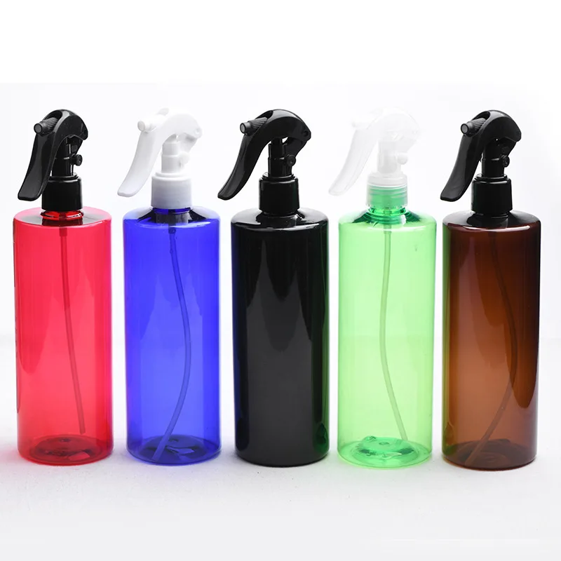 500ml Plastic trigger spray bottle disinfection  bottle hand sanitizer square Shoulders clear PET  bottle