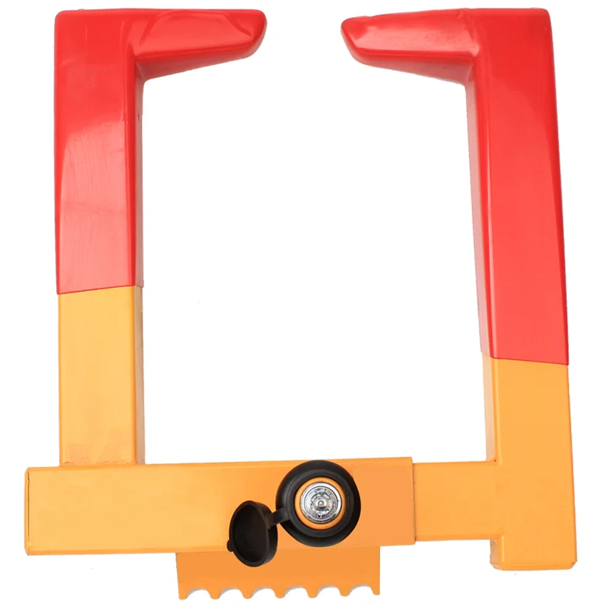 Bloqueo de rueda de coche resistente retractil antirrobo amarillo de seguridad universal Bloqueo del coche