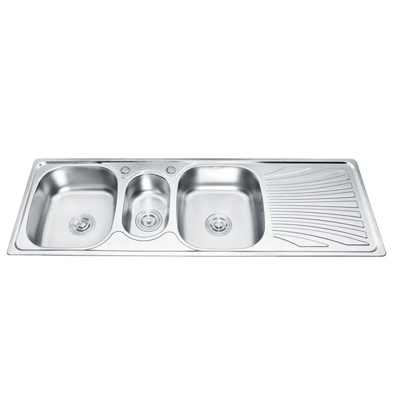 Longstar Multi-sink With Plate Kitchen Washbasin Dishwasher Stainless Steel Double Sink With Decoupling Cold Plate Cleaning Pool