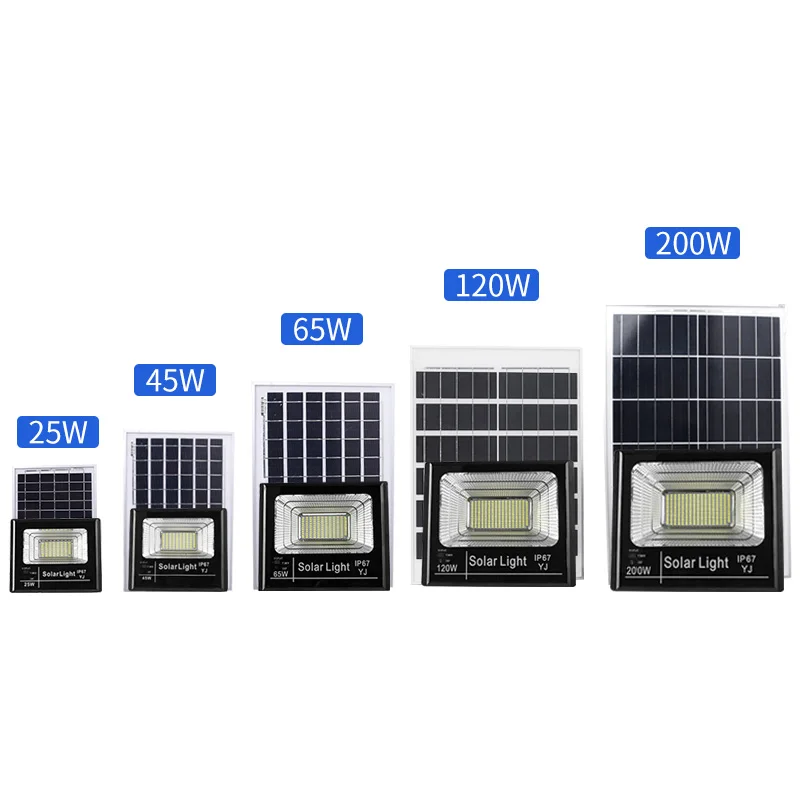 Ehome outdoor lighting ip67 waterproof cool white abs 25W 45W 65W 120W 200w  led solar street light