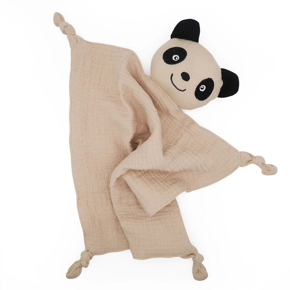 Baby Stuffed Bear Fox Owl Cat Soothing Towel Cute Plush Security Blanket Newborn Baby Soothing Comfort Towel Animal Head blanket