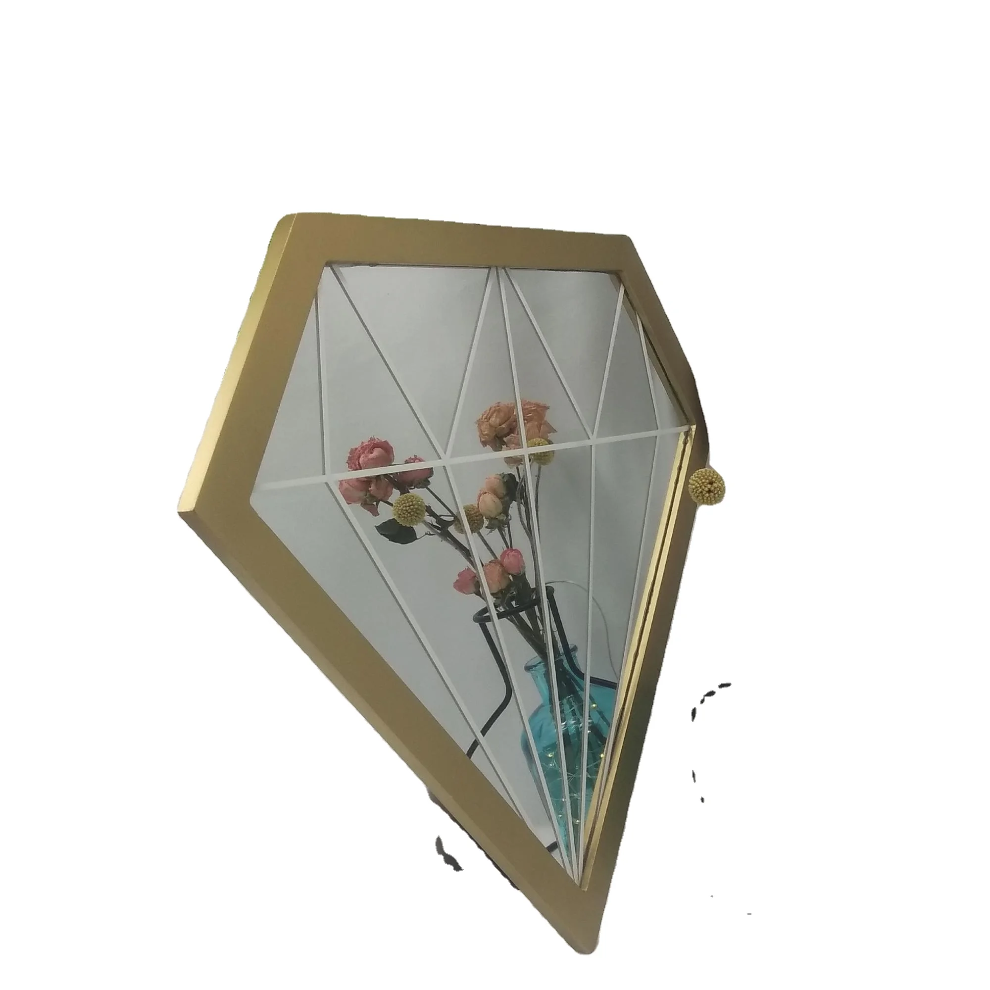 Diamond Shape Decorative Wall Mirrors Art Home Decor Modern Hanging Customized