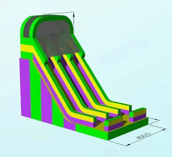 Commercial material PVC giant inflatable double candy slide big bouncy castle in sale