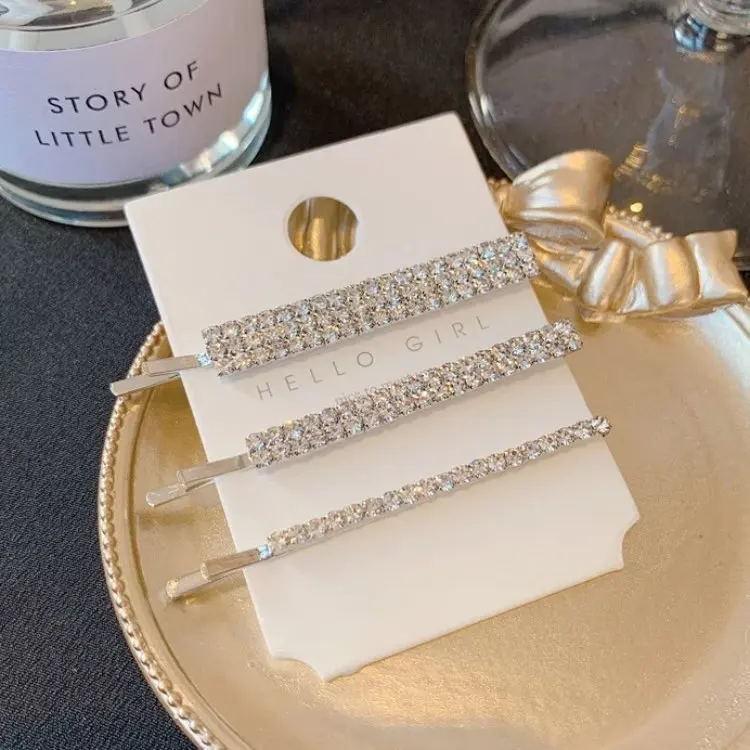 Super Flash Rhinestone Hair Clip Combination High Quality Luxury Diamond Hairpin Women Barrettes