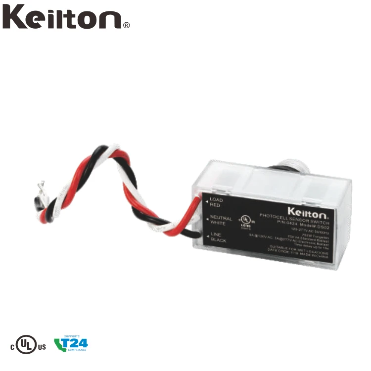 
120-277V AC Dusk to Dawn Photocell Light Sensor, Outdoor Hard-Wired Post Eye Light Control with Photoelectric Switch 