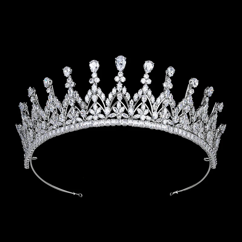 Tiaras and Crown Echsio Luxury Classical CZ Wedding Hair Accessories Hair Jewelry Princess Crown  BC5794 Corona Princes