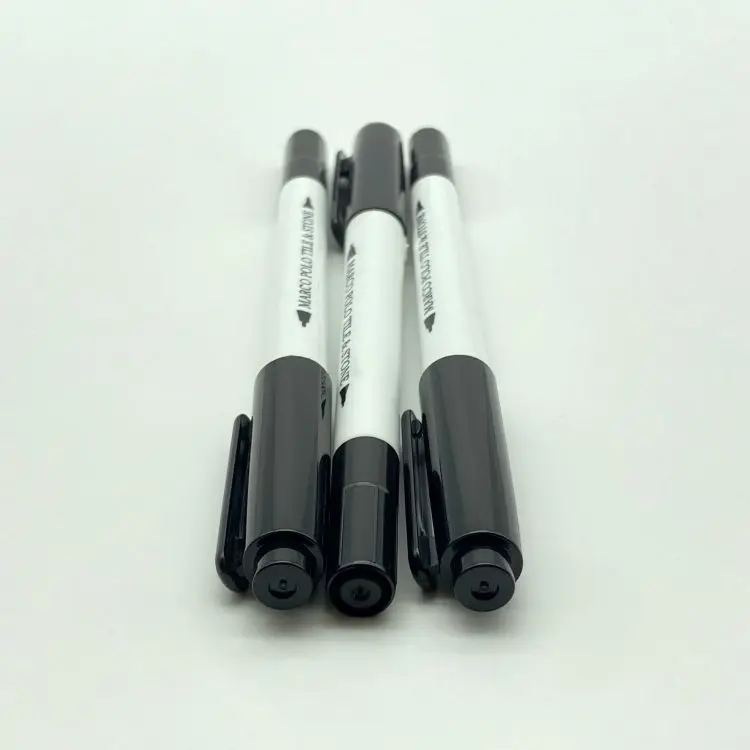 china manufacturer black blue red colors dual tip permanent marker pen set waterproof fine tip marker pen 0.4mm 1mm
