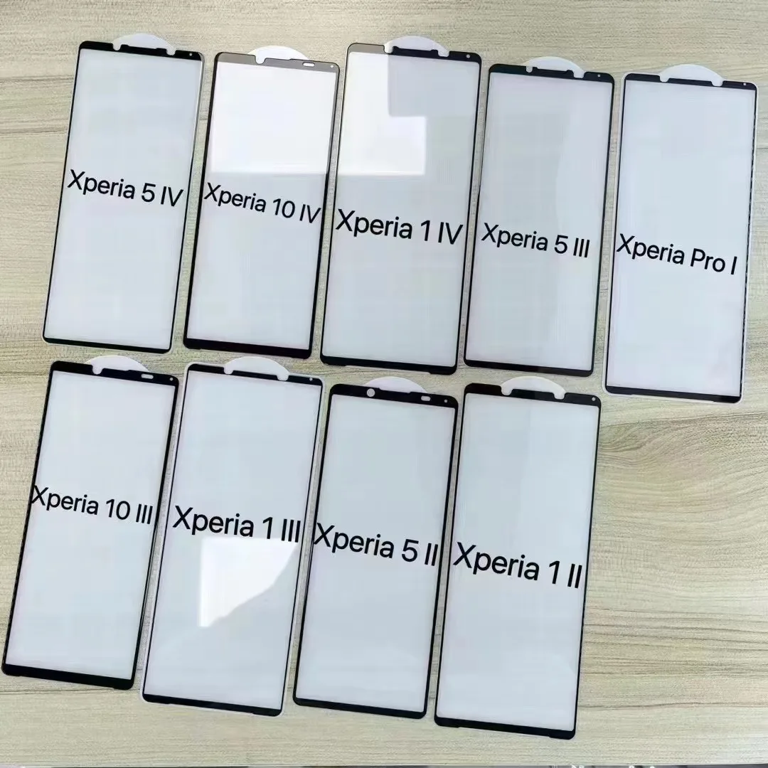 0.3mm 2.5D 9H Hardness Silk Full Glue Tempered Glass Screen Protector for Sony Xperia Pro i 1 5 10 ii iii iv L3/4 Pro i