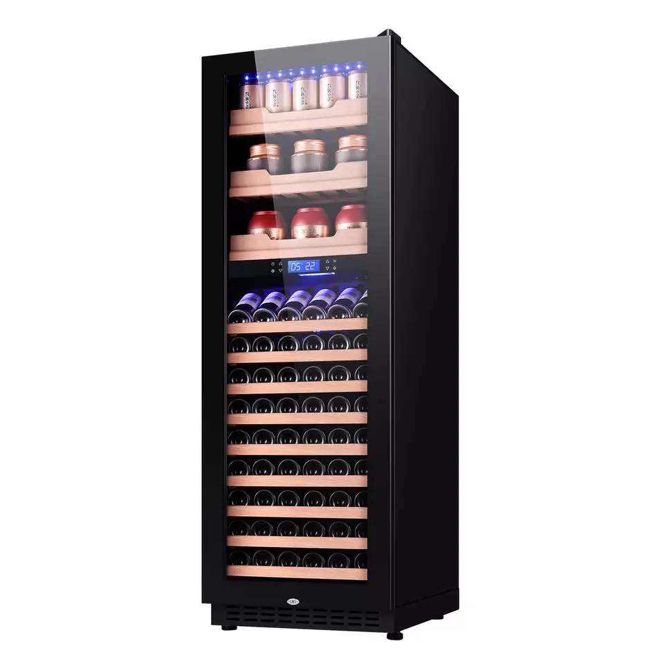 Odino Wine Cooler Wine Refrigerator Beverage Cooler with Double-Layer Tempered Glass Door 508L 168 bottle large capacity fridge
