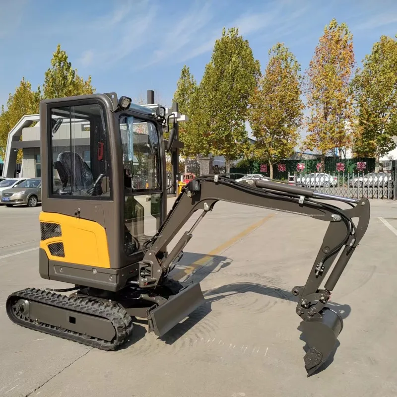 Mini 1.5 ton digger small Kubota D722  engine 10.2kw Euro 5 engine excavator 1ton  on hot sale.
