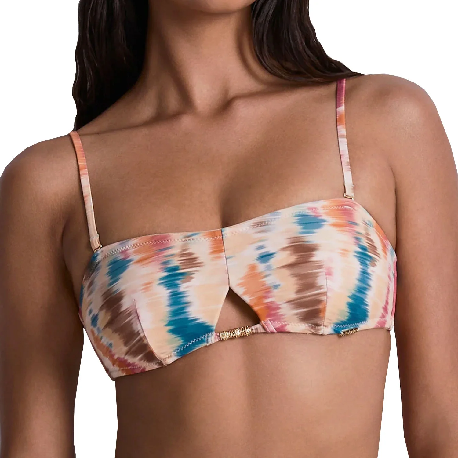 New Strappy Bikini Top with Beads Swim Top Custom Anti-UV Print Swimwear Bikini Swim Bikini Top For Women