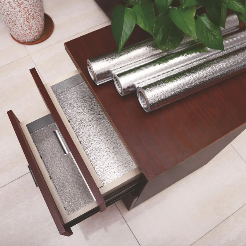 Kitchen wallpaper stickers hot selling designs self adhesive aluminum foil PVC wallpaper for kitchen