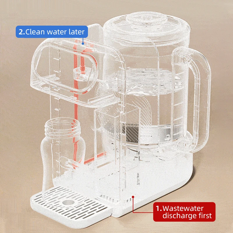 2L Detachable Glass Tank automatic instant Baby Formula Dispenser with Night Light
