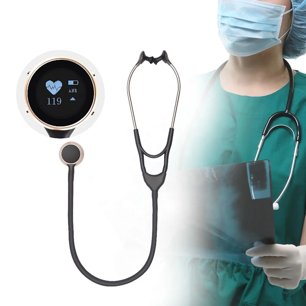 Stock selling Medical Rechargeable Electronic digital stethoscope for home used