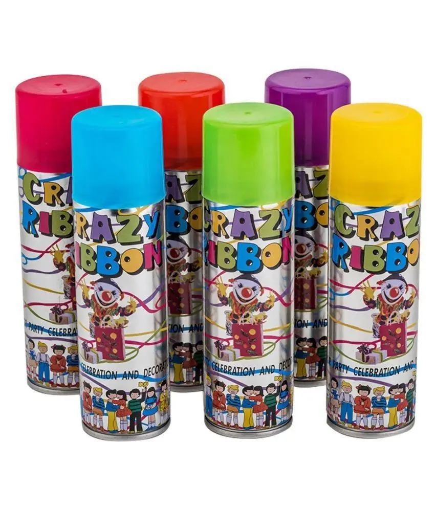 2024 Halloween Decorations Hot Sale Crazy Party Silly Strings Colorful Ribbon Popper Spray Customizable Spray Party Popper Spray